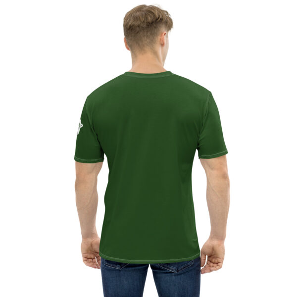 Green Men's t-shirt - Planet Logo sleeve - Image 2