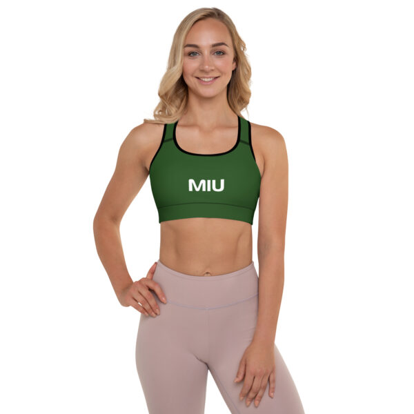 Green Padded Sports Bra