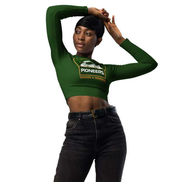 Pioneer Green Recycled long-sleeve crop top - Image 2