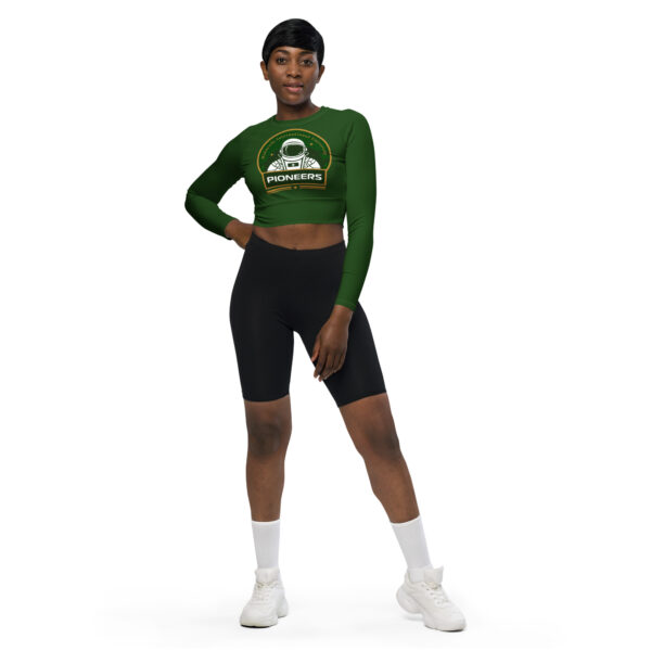 Pioneer Green Recycled long-sleeve crop top