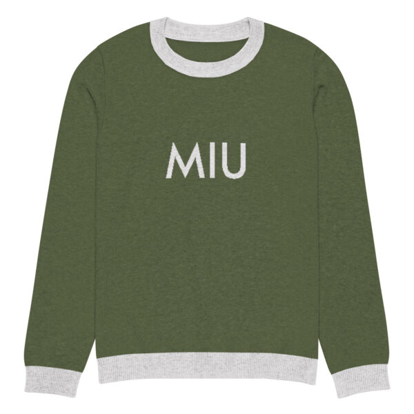 Olive knitted crew neck sweater - Image 15