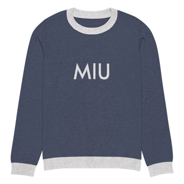 Navy Knitted crew neck sweater - Image 15