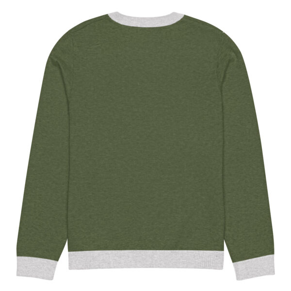 Olive knitted crew neck sweater - Image 4