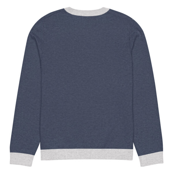 Navy Knitted crew neck sweater - Image 4