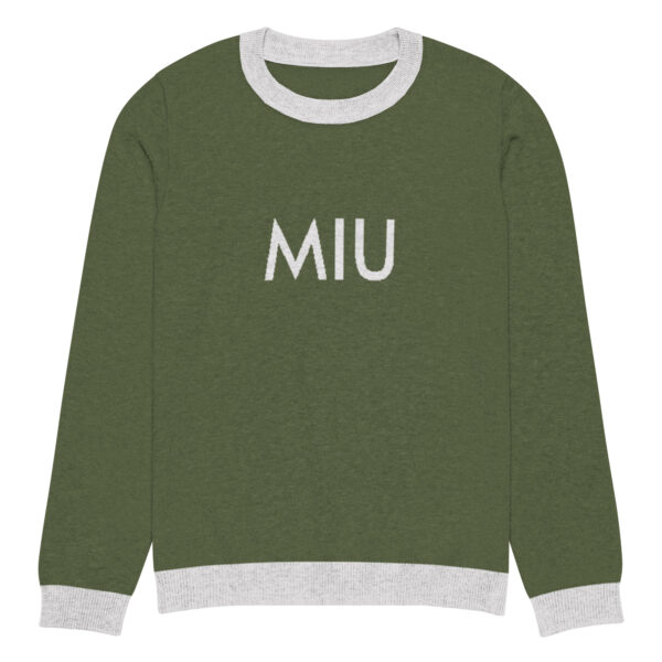 Olive knitted crew neck sweater - Image 17