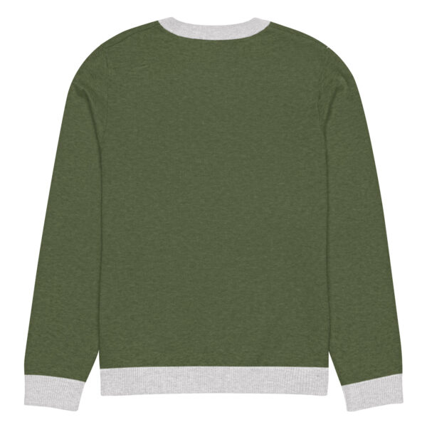 Olive knitted crew neck sweater - Image 2