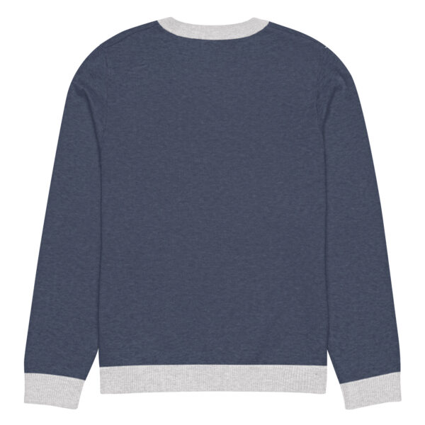 Navy Knitted crew neck sweater - Image 2