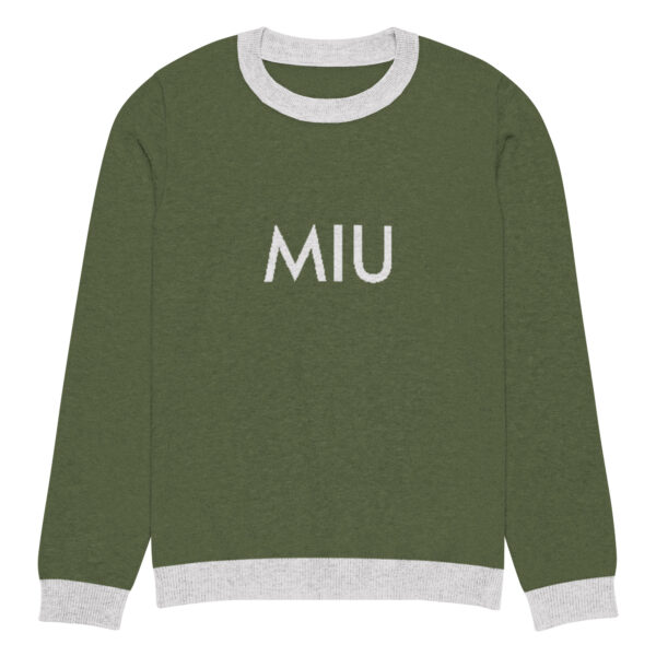 Olive knitted crew neck sweater - Image 11