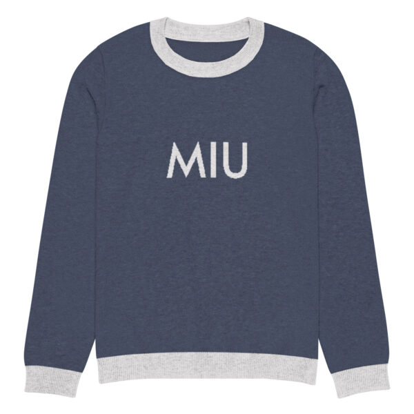 Navy Knitted crew neck sweater - Image 11