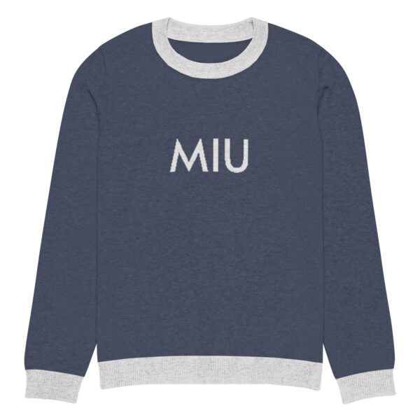 Navy Knitted crew neck sweater - Image 9