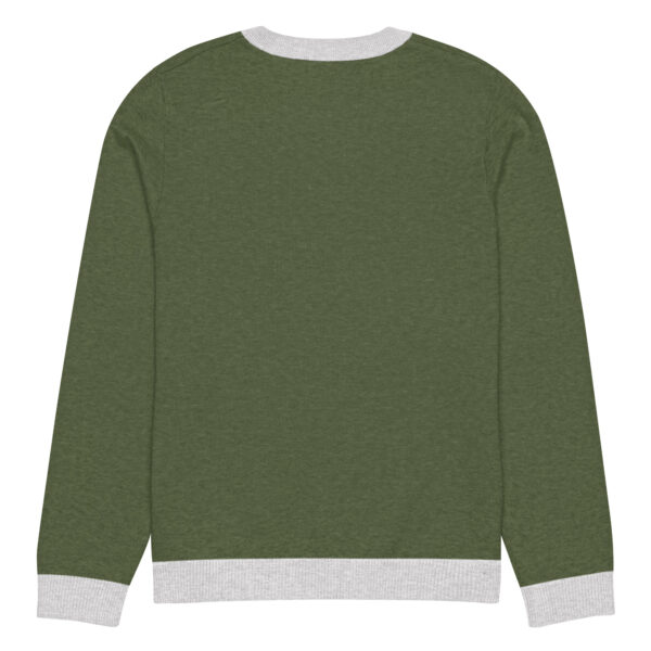 Olive knitted crew neck sweater - Image 8