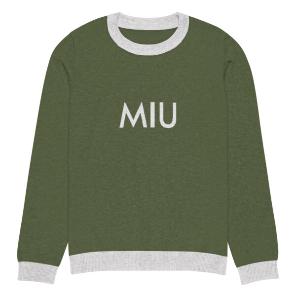 Olive knitted crew neck sweater - Image 13