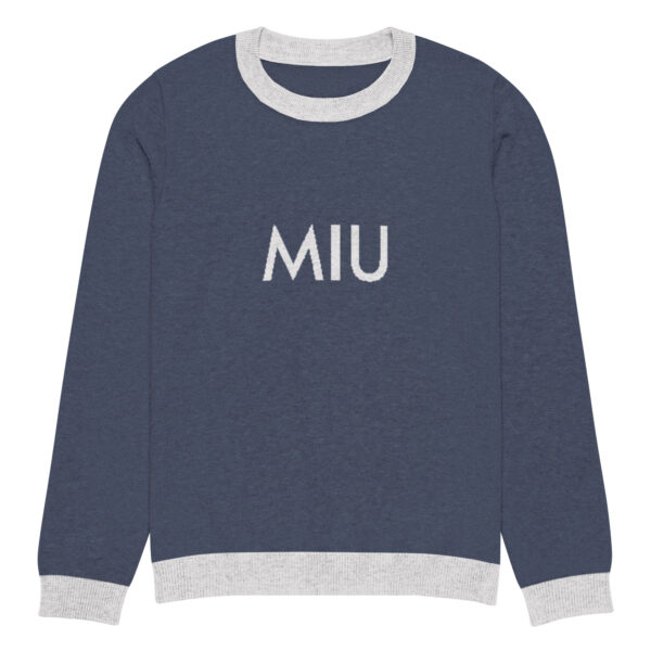 Navy Knitted crew neck sweater - Image 13