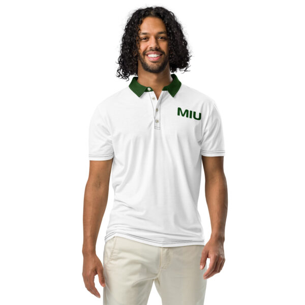 Men’s slim fit polo green collar