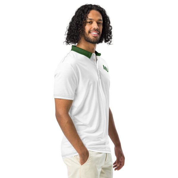 Men’s slim fit polo green collar - Image 2