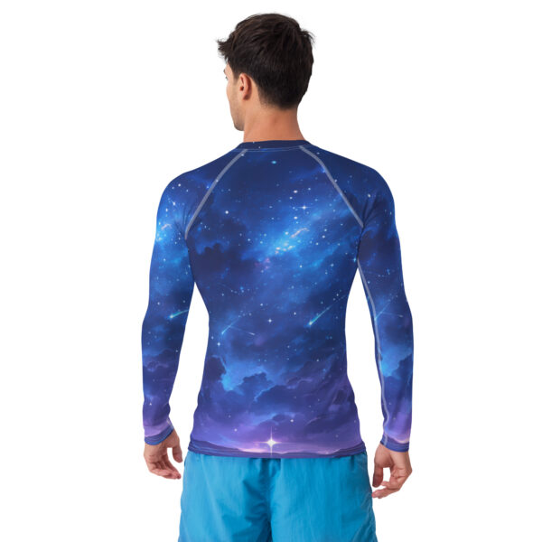 Men's Blue Cosmic Rash Guard - Image 2