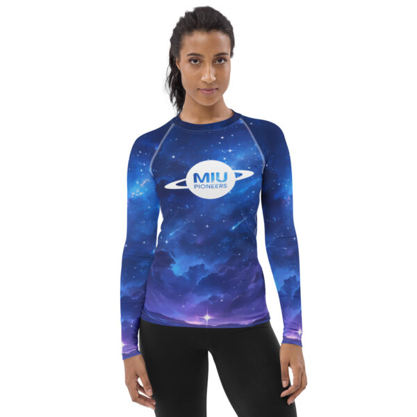 Women's Blue Cosmic Rash Guard